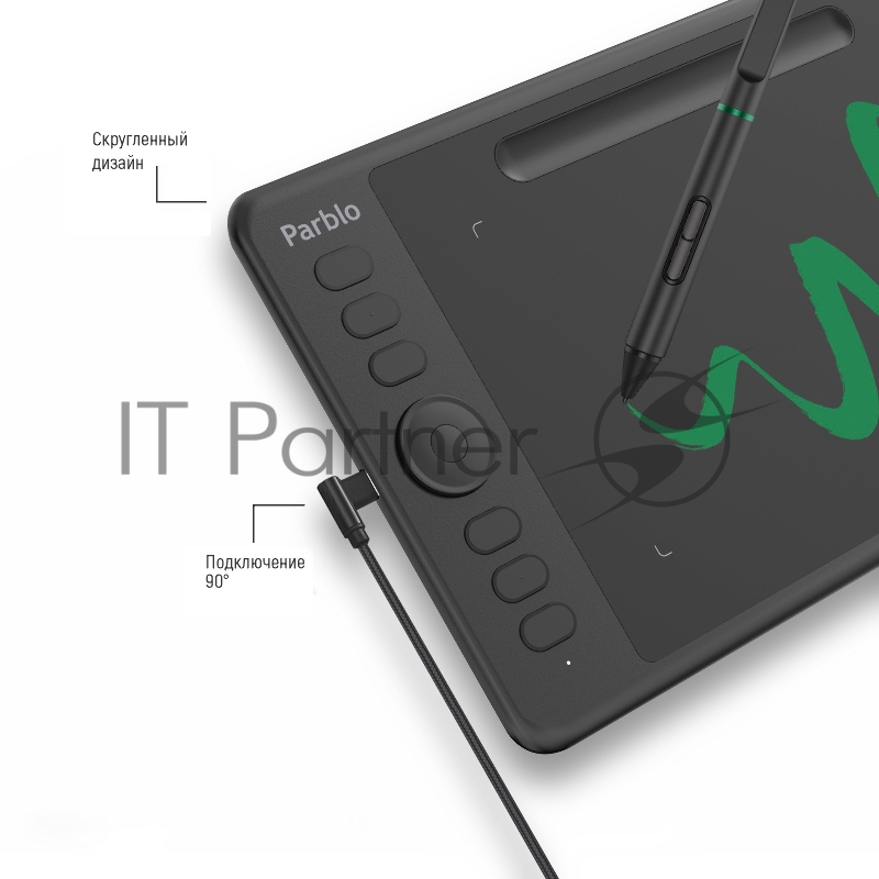 Графический планшет Parblo Intangbo S USB Type-C черный