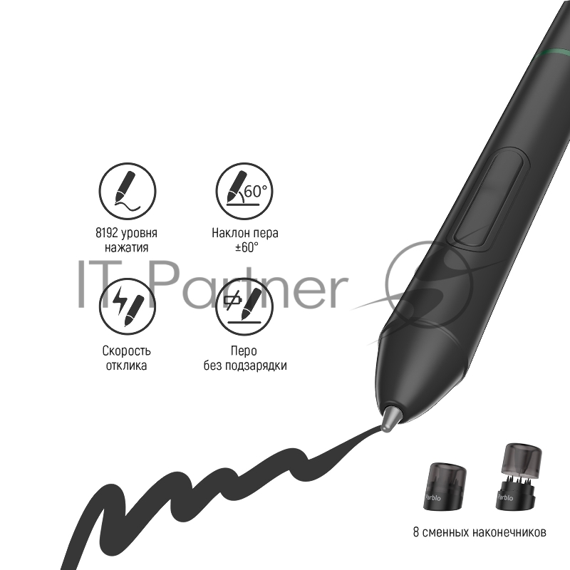 Графический планшет Parblo Intangbo S USB Type-C черный