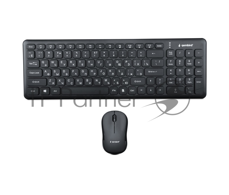 Комплект клавиатура+мышь беспроводные Gembird KBS-9200, 2.4ГГц