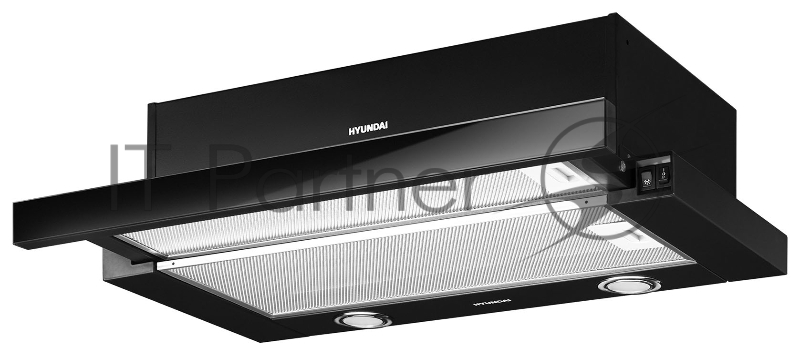 Вытяжка встраиваемая Hyundai HBH 6236 BG черный управление: кнопочное (1 мотор)