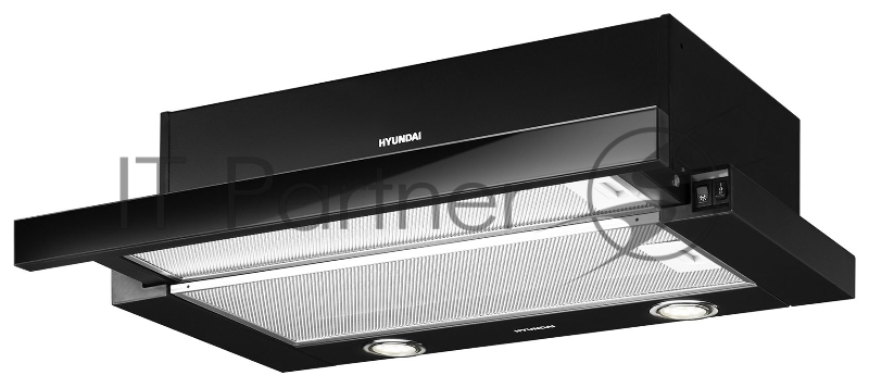 Вытяжка встраиваемая Hyundai HBH 6236 BG черный управление: кнопочное (1 мотор)