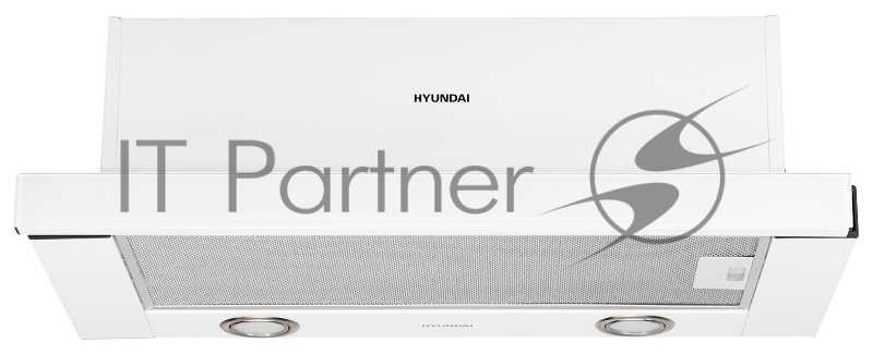 Вытяжка встраиваемая Hyundai HBH 6236 WG белый управление: кнопочное (1 мотор)