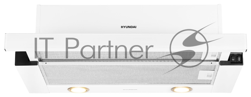 Вытяжка встраиваемая Hyundai HBH 6236 WG белый управление: кнопочное (1 мотор)