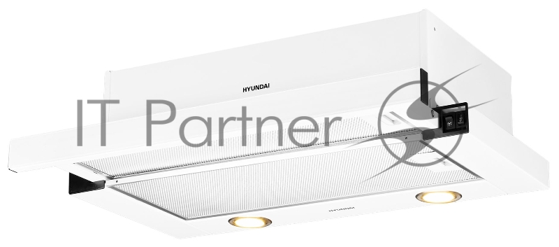 Вытяжка встраиваемая Hyundai HBH 6236 WG белый управление: кнопочное (1 мотор)