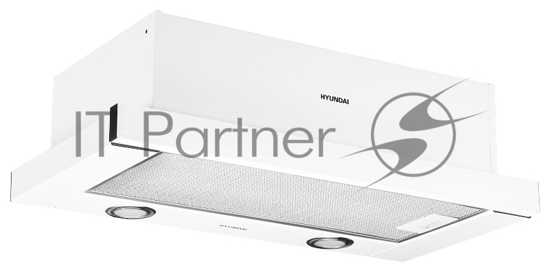 Вытяжка встраиваемая Hyundai HBH 6236 WG белый управление: кнопочное (1 мотор)