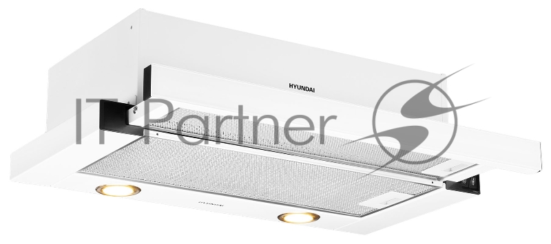 Вытяжка встраиваемая Hyundai HBH 6236 WG белый управление: кнопочное (1 мотор)