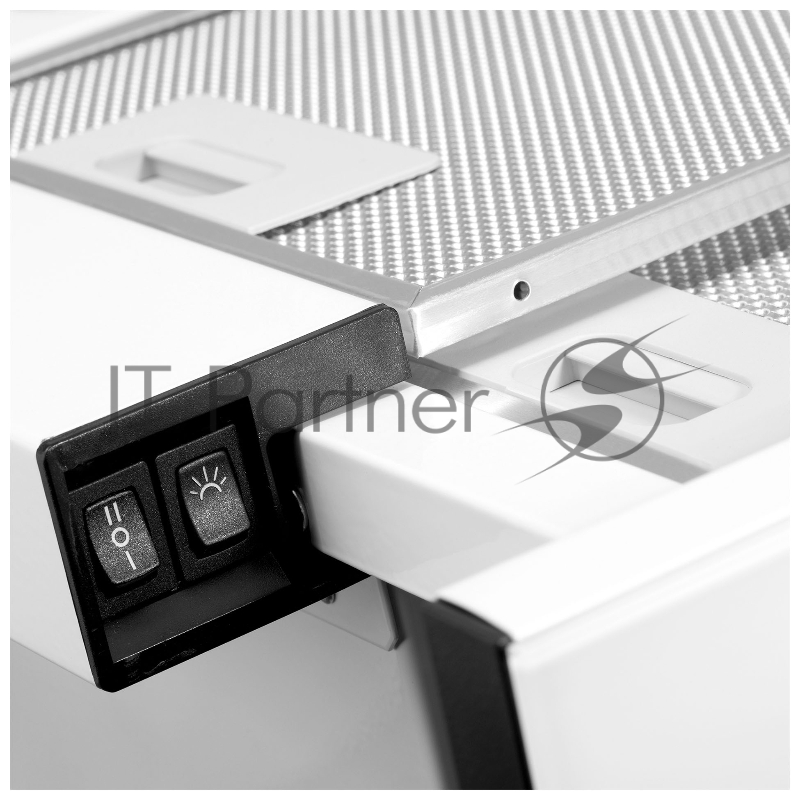 Вытяжка встраиваемая Hyundai HBH 6236 WG белый управление: кнопочное (1 мотор)