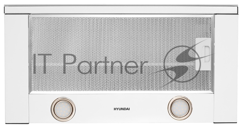 Вытяжка встраиваемая Hyundai HBH 6236 WG белый управление: кнопочное (1 мотор)