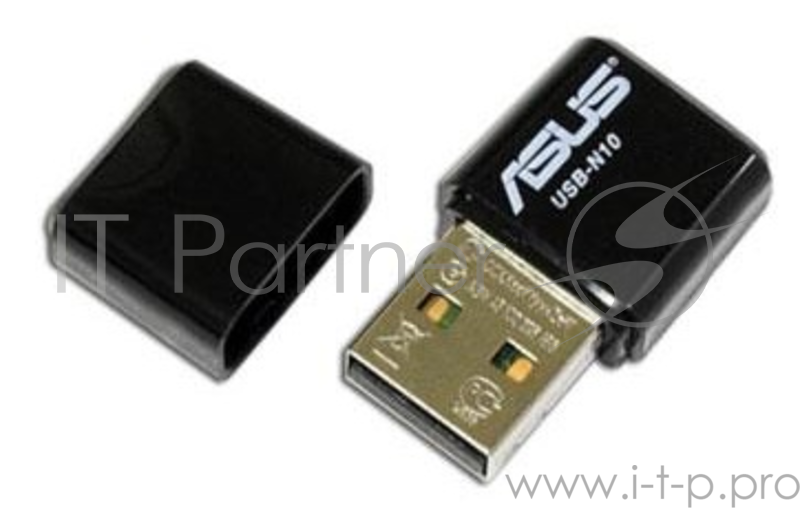 Сет.адаптер Wi-Fi 150Мбит/сек. ASUS USB-N10 Nano 802.11b/g/n (USB2.0)