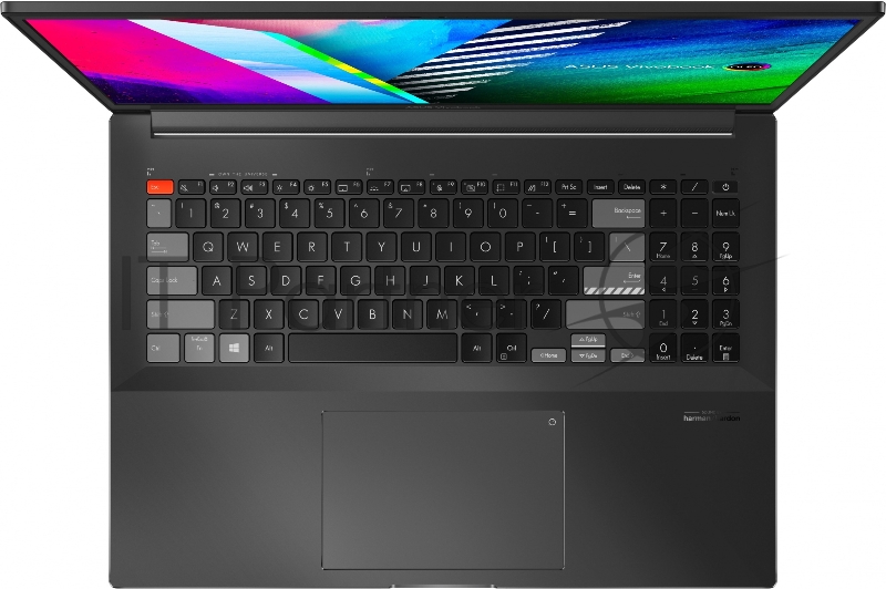 Ноутбук Asus Vivobook Pro 16X OLED M7600QC-L2083W Ryzen 7 5800H 16Gb SSD512Gb NVIDIA GeForce RTX 3050 4Gb 16 OLED 4K (3840x2400) Windows 11 Home black WiFi BT Cam