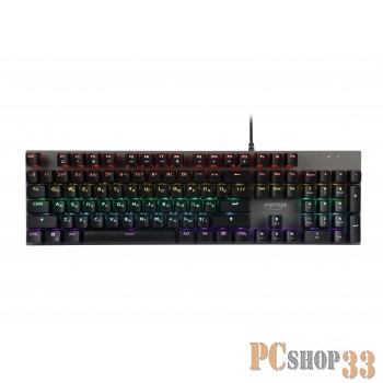 Клавиатура механическая игровая CBR KB 883 Armor USB, 104 кл., свитчи Huano Red, Anti-Ghosting, N-key rollover, Rainbow LED, 60 млн. наж., прорезин. ножки, корпус металл, длина каб. 1,8 м