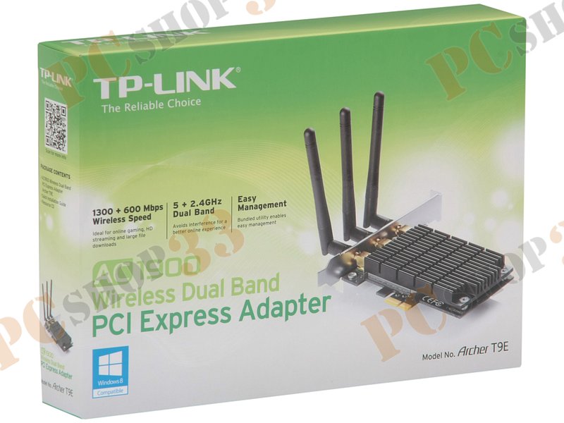 Сет.карта Wi-Fi 1.3Гбит/сек. TP-Link Archer T9E 802.11a/b/g/n/ac (PCI-E x1)