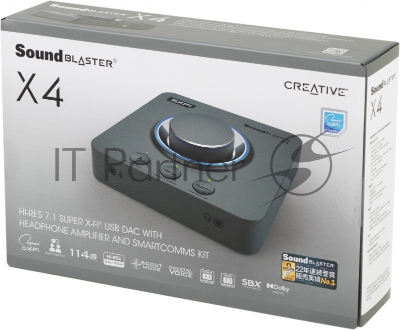 Звуковая карта Creative USB Sound Blaster X 4 WW (SB-Axx1) 7.1 Ret