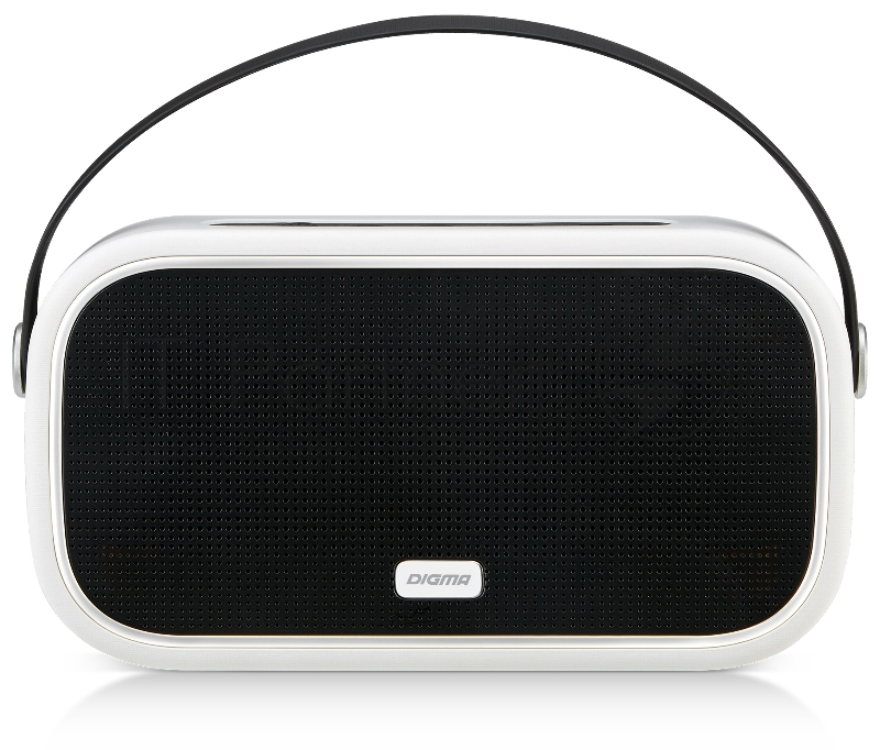 Колонка порт. Digma S-24 белый 10W 1.0 BT/3.5Jack/USB (SP2410W)