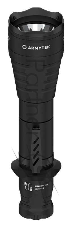 Фонарь Armytek Predator Pro Magnet черный/белый лам.:светодиод. (F07301W)
