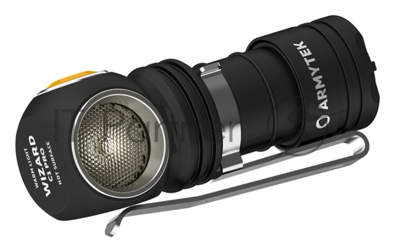 Фонарь Armytek Wizard C1 Pro Magnet USB черный/желтый лам.:светодиод. (F09001W)