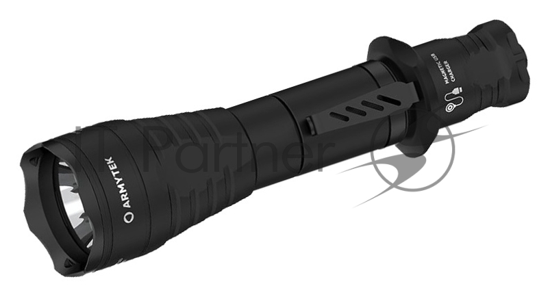 Фонарь ручной Armytek Viking Pro Magnet USB черный/белый лам.:светодиод. CR123x2 (F07701W)