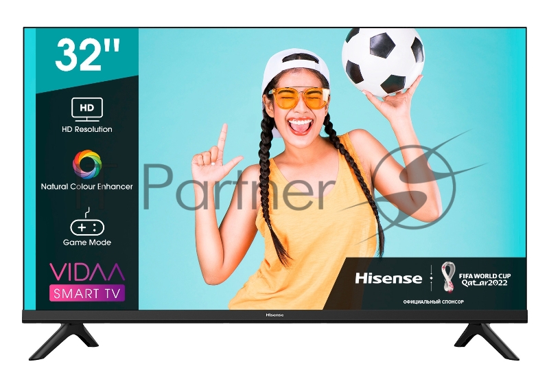 Телевизор LED Hisense 32 32A4BG Frameless черный HD READY 60Hz DVB-T DVB-T2 DVB-C DVB-S DVB-S2 USB WiFi Smart TV (RUS)