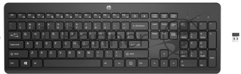 Клавиатура Keyboard HP 230 Wireless (Black) RUSS cons