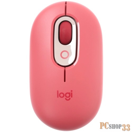 Мышь Logitech POP Mouse with emoji розовый/красный оптическая (4000dpi) беспроводная BT/Radio USB (4but)