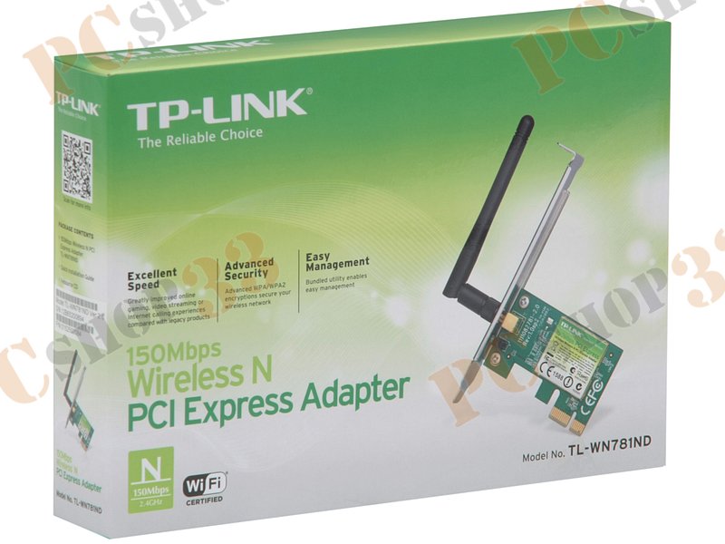 Сет.карта Wi-Fi 150Мбит/сек. TP-Link TL-WN781ND 802.11b/g/n (PCI-E x1)