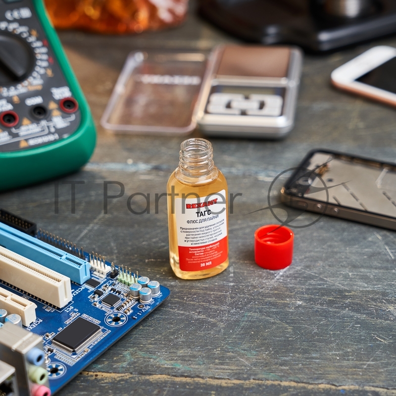 Флюс для пайки REXANT, ТАГС, 30 мл, флакон, блистер