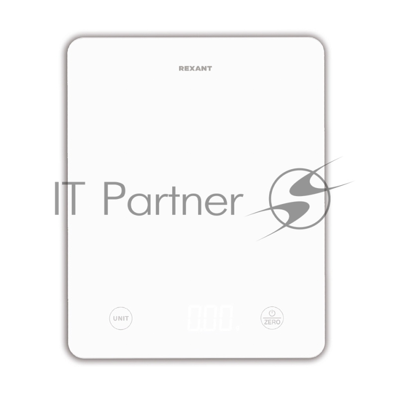 Весы кухонные электронные, белые/прямоугольные/стекло/до 5 кг REXANT