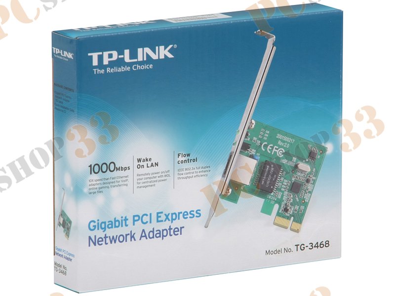 Сет.карта Ethernet 1Гбит/сек. TP-Link TG-3468 (PCI-E x1)