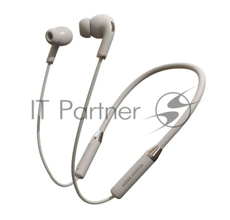 Наушники Bluetooth Smart вакуумные с шейным шнурком More choice BG31S (White)