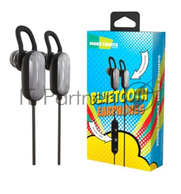 Наушники Bluetooth вакуумные с шейным шнурком More choice BG10 (Silver)