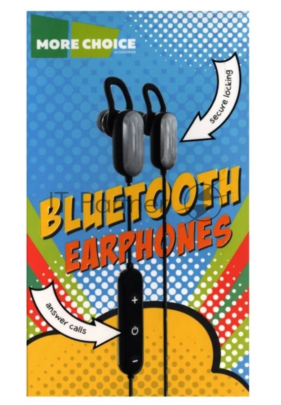 Наушники Bluetooth вакуумные с шейным шнурком More choice BG10 (Silver)