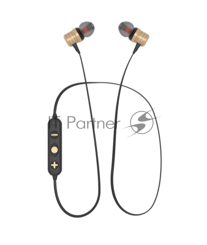 Наушники Bluetooth вакуумные с шейным шнурком More choice BG20 (Gold)