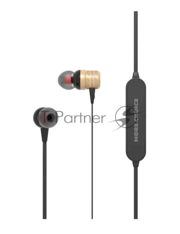 Наушники Bluetooth вакуумные с шейным шнурком More choice BG20 (Gold)