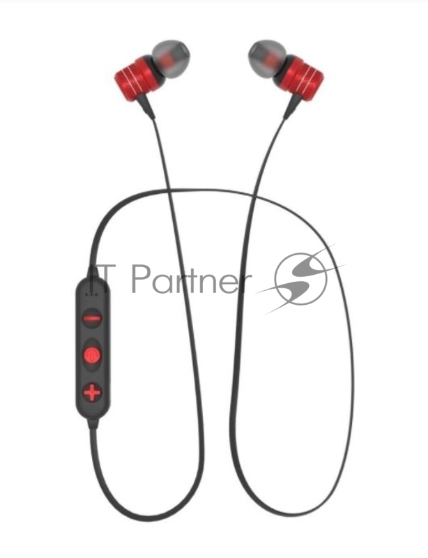 Наушники Bluetooth вакуумные с шейным шнурком More choice BG20 (Red)