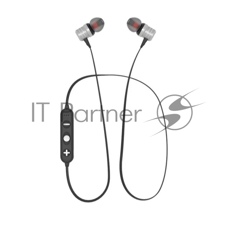 Наушники Bluetooth вакуумные с шейным шнурком More choice BG20 (Silver)