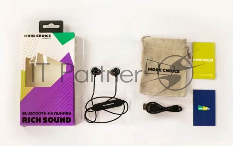 Наушники Bluetooth вакуумные с шейным шнурком More choice BG6 (Black)