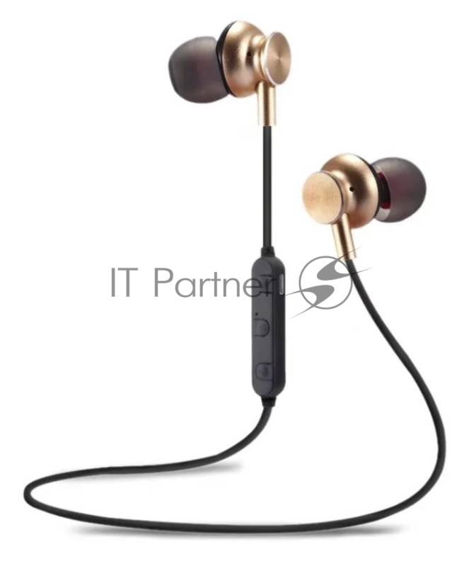 Наушники Bluetooth вакуумные с шейным шнурком More choice BG6 (Gold)
