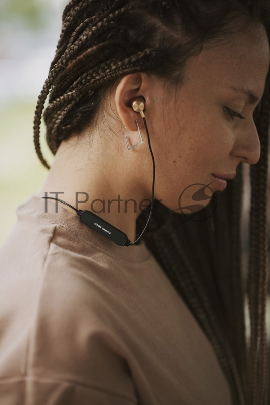 Наушники Bluetooth вакуумные с шейным шнурком More choice BG6 (Gold)
