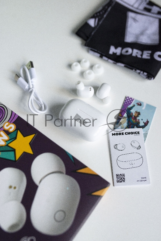 Наушники беспроводные вакуумные More choice BW15 TWS (White)