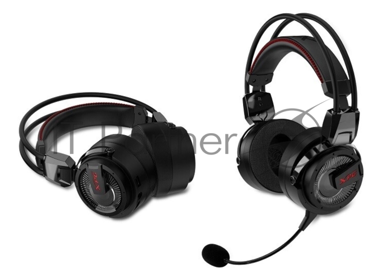 XPG PRECOG ANALOG чёрная игровая гарнитура (USB-C, микрофон, электростатические/ динамические двойные динамики)