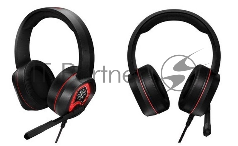 XPG EMIX H20 чёрная игровая гарнитура (7.1, микрофон, USB, RGB подсветка, 50 мм)