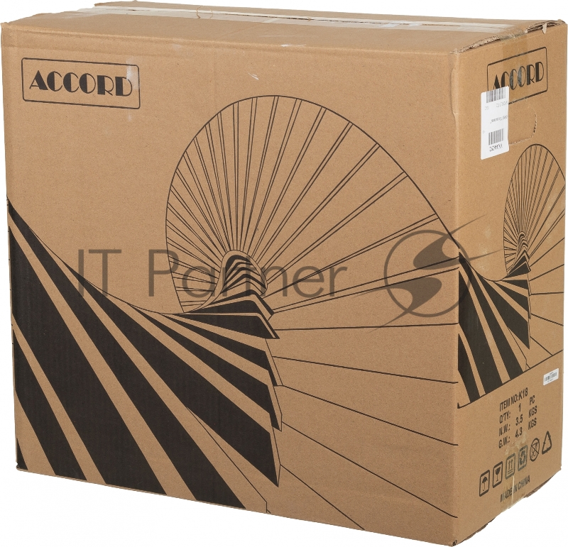 Корпус Accord K-18 черный без БП ATX 6x120mm 2xUSB2.0 1xUSB3.0 audio