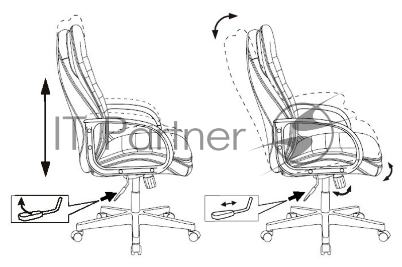 Кресло руководителя Бюрократ T-9950PL черный эко.кожа крестовина пластик