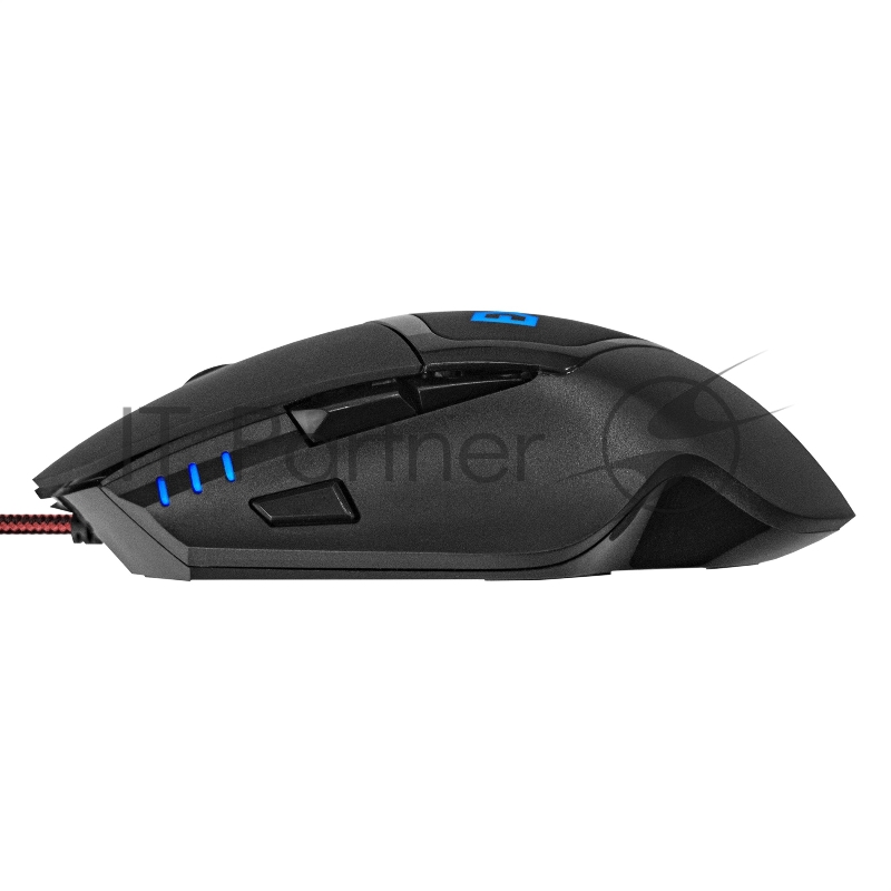 Мышь ExeGate Gaming Standard Laser GML-794 (USB, лазерная, 800/1600/2400/3200dpi, 8 кнопок и колесо прокрутки, длина кабеля 1,5м, черная, Color box)