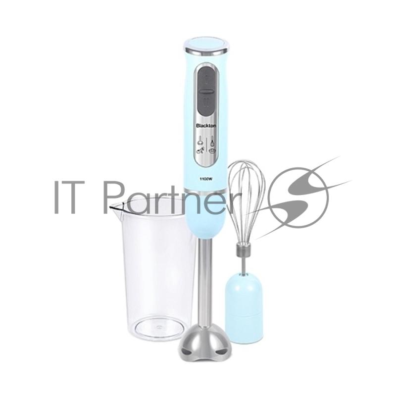 Ручной блендер 2 в 1 Blackton Bt HB1030SS Mint blue. блендер + миксер, Мощность 1100 Вт, Режим ТУРБО, 2 скоростных режима, Скорость вращения до 15000 об/мин, Насадка блендера и венчик для взбивания из нержавеющей стали, Многофункциональный нож для из