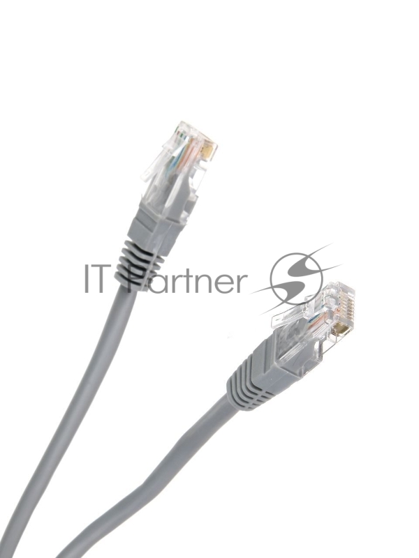 Патчкорд 1,5м Telecom UTP кат.5е RJ45, литой, серый, NA102--1.5M