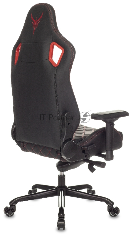 Кресло игровое Knight TITAN черный/красный ромбик эко.кожа с подголов. крестовина металл