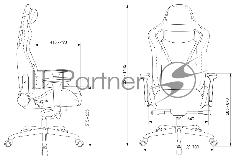 Кресло игровое Knight TITAN черный/красный ромбик эко.кожа с подголов. крестовина металл