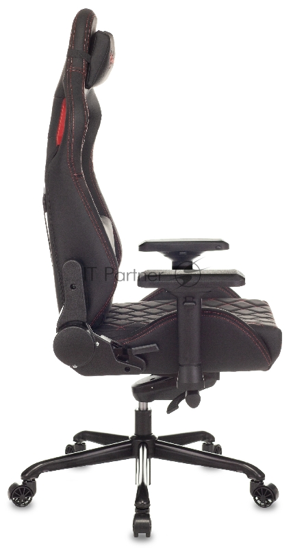 Кресло игровое Knight TITAN черный/красный ромбик эко.кожа с подголов. крестовина металл