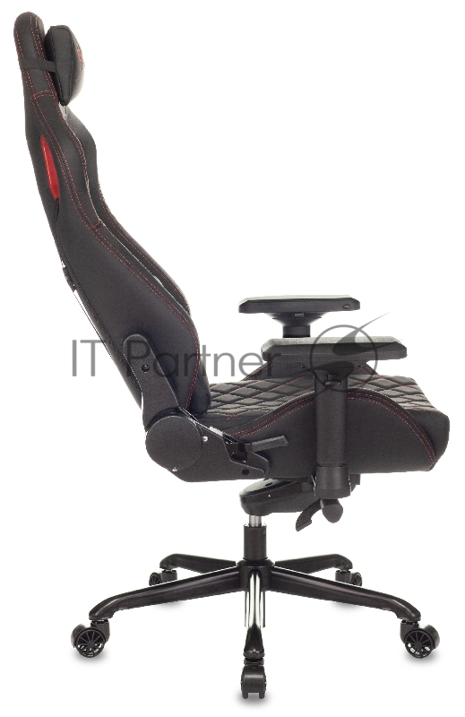 Кресло игровое Knight TITAN черный/красный ромбик эко.кожа с подголов. крестовина металл